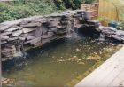A large Koi pond with cascades - not quite finished when this photo was taken.