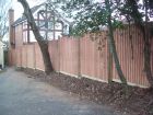 Awkward jobs no problem! We threaded this 6ft panelled fence through the back of mature trees without damaging them.